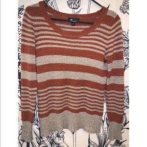 Orange and brown stripped sweater S